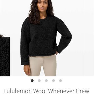 Lululemon Wool Whenever Crew Black $128 MSRP